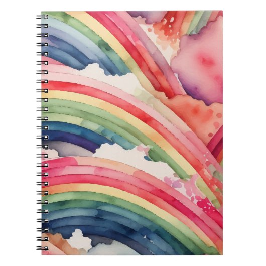 regenboogwaterverf notitieboek (Voorkant)