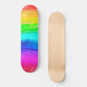 RegenboogWaterverf Persoonlijk Skateboard (Voorkant)