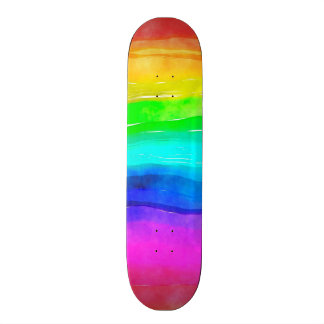 RegenboogWaterverf Persoonlijk Skateboard