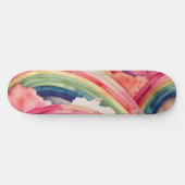 regenboogwaterverf persoonlijk skateboard (Horizontaal)