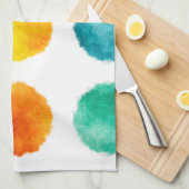 Regenboogwaterverf stippen theedoek (Quarter Fold)