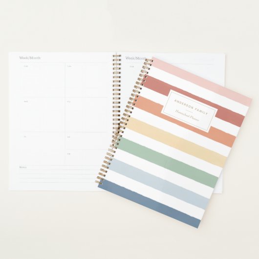 RegenboogWaterverf Stripes Homeschool Planner (Display)