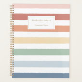 RegenboogWaterverf Stripes Homeschool Planner (Voorkant)
