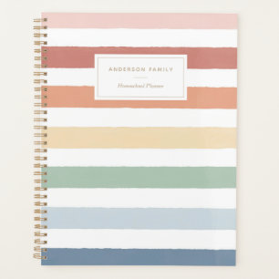 RegenboogWaterverf Stripes Homeschool Planner
