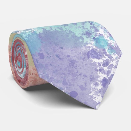 RegenboogWaterverf Stropdas (Opgerold)