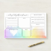 RegenboogWaterverf Was Dagelijkse zorgplanner Post-it® Notes (Op bureau)