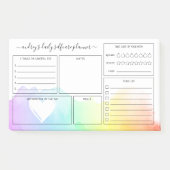 RegenboogWaterverf Was Dagelijkse zorgplanner Post-it® Notes (Voorkant)