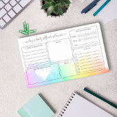 RegenboogWaterverf Was Dagelijkse zorgplanner Post-it® Notes