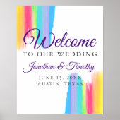 RegenboogWaterverf Welkom bij ons Poster van het h (Voorkant)