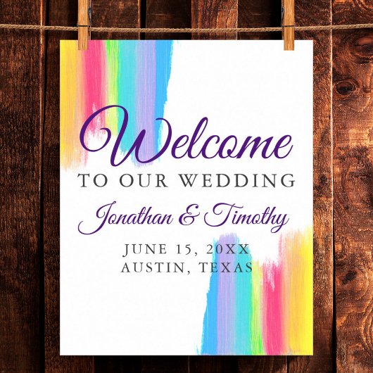 RegenboogWaterverf Welkom bij ons Poster van het h