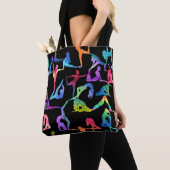 RegenboogWaterverf Yoga Poses Tote Bag (Dichtbij)