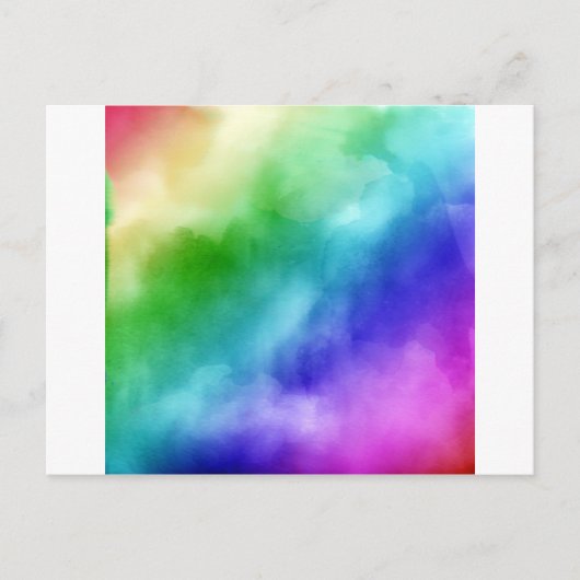 RegenboogWaterverven Briefkaart (Voorkant)