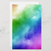 RegenboogWaterverven Briefpapier (Voorkant / Achterkant)
