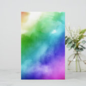 RegenboogWaterverven Briefpapier (Staand voorkant)