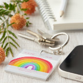 Regenboogwaterverven Sleutelhanger (Voorkant Rechts)