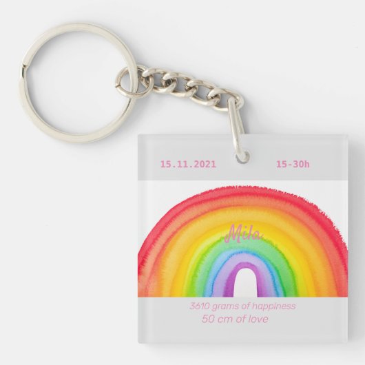 Regenboogwaterverven Sleutelhanger (voorkant)