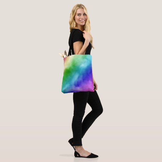 RegenboogWaterverven Tote Bag (Op model)
