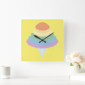 Regenboogwattenstaart vierkante klok (Huis)