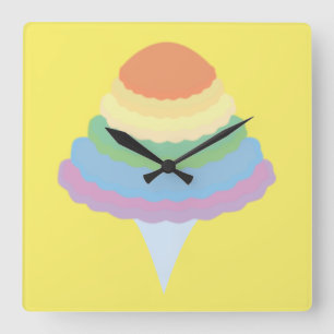 Regenboogwattenstaart  vierkante klok