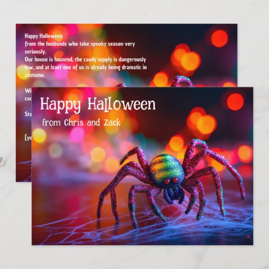 🌈🕷️ Regenboogweb Magische wenskaart Kaart (Voorkant / Achterkant)