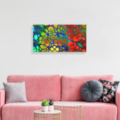 regenboogweb omwikkeld canvas (Insitu (Woonkamer))