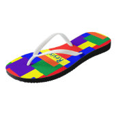 Regenboogweerstand getextureerde quilt Design Teen Teenslippers (Schuin)