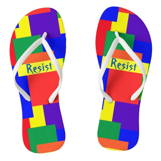 Regenboogweerstand getextureerde quilt Design Teen Teenslippers (Voetbed)