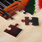 Regenboogweg door betoverd herfstbos legpuzzel (Zijkant)