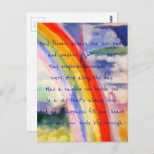 Regenboogwensen (alternatief 3) briefkaart (Voorkant / Achterkant)