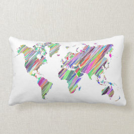 RegenboogWereldkaart Kussen