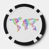 RegenboogWereldkaart Pokerchips (Achterkant)