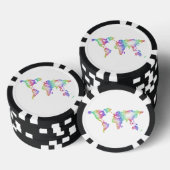 RegenboogWereldkaart Pokerchips (Opstapeling)