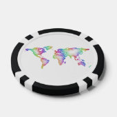 RegenboogWereldkaart Pokerchips (Enkel)