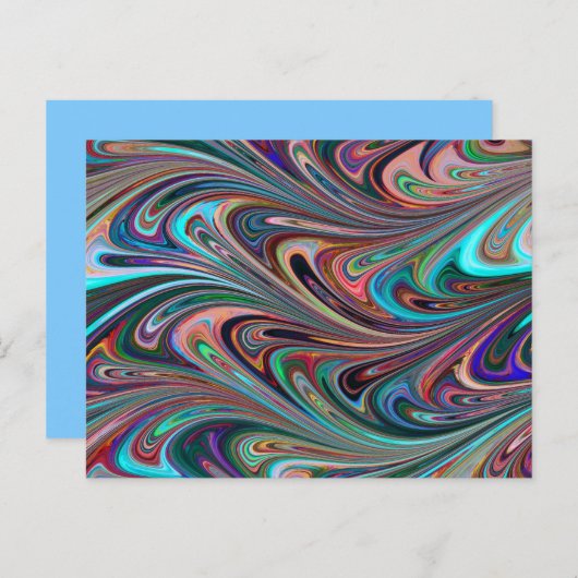 regenboogwervelingen briefkaart (Voorkant / Achterkant)