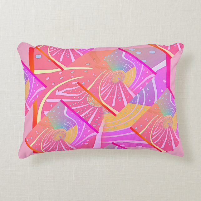 Regenboogwervelwinding Accent Kussen (Voorkant)