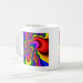regenboogwielfractale kunst koffiemok (Voorkant links)