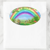 Regenboogwissers Ovale Sticker (Tas)