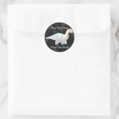 Regenboogwitte dinosaurus Stickers (Tas)