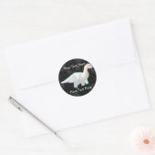 Regenboogwitte dinosaurus Stickers (Envelop)