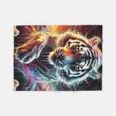 regenboogwitte tijger fleece deken (Voorkant (Horizontaal))