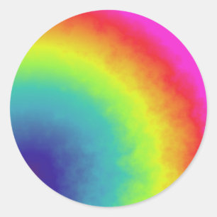 regenboogwolk ronde sticker