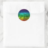 regenboogwolk ronde sticker (Tas)