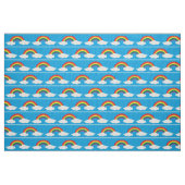 regenboogwolken aqua blue fabric stof (Fat Quarter)