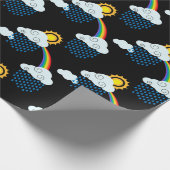 Regenboogwolken Cadeaupapier (Hoek)
