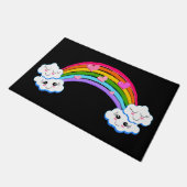 Regenboogwolken Doormat Deurmat (Schuin)