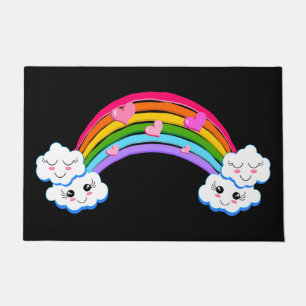 Regenboogwolken Doormat Deurmat