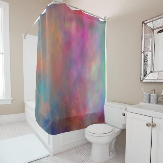 Regenboogwolken Douchegordijn (In situ)