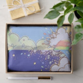 Regenboogwolken en Confetti verjaardagscadeauverpa Tissuepapier (Geschenk)