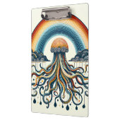 Regenboogwolken en ranken klembord (Links)