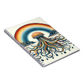 Regenboogwolken en ranken notitieboek (Rechterzijde)